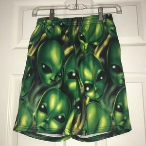 SUCC Intl brand ‘alien print’ shorts. Brand new.